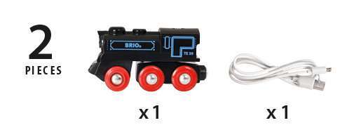 BRIO Spiel Schwarze Akku-Lok mit Mini-USB