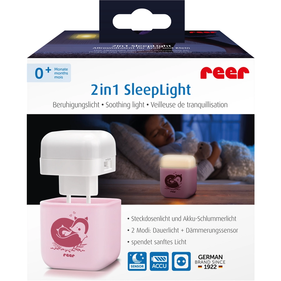 reer 2in1 SleepLight - Rosa (on-off-sensor)