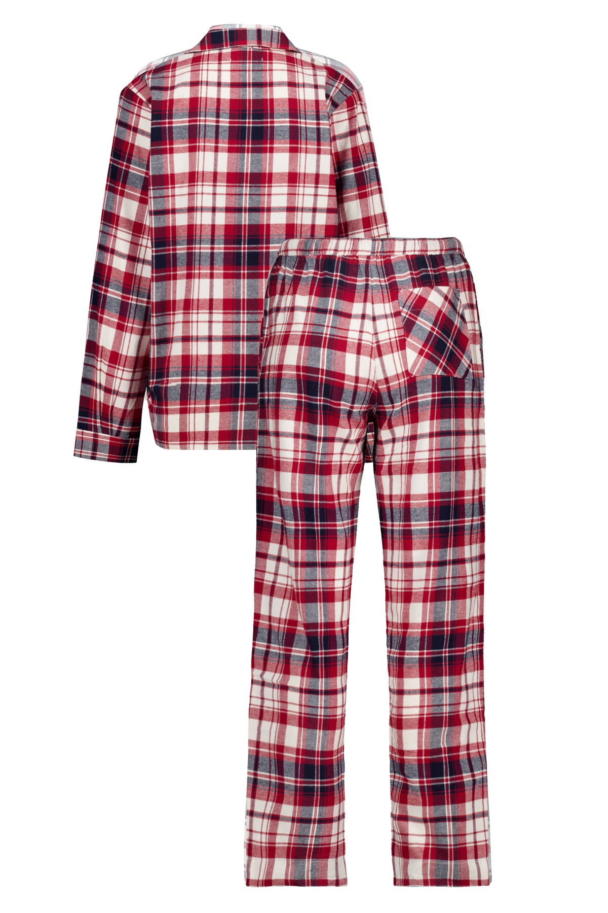 America Today pyjama Labello rood/wit/zwart