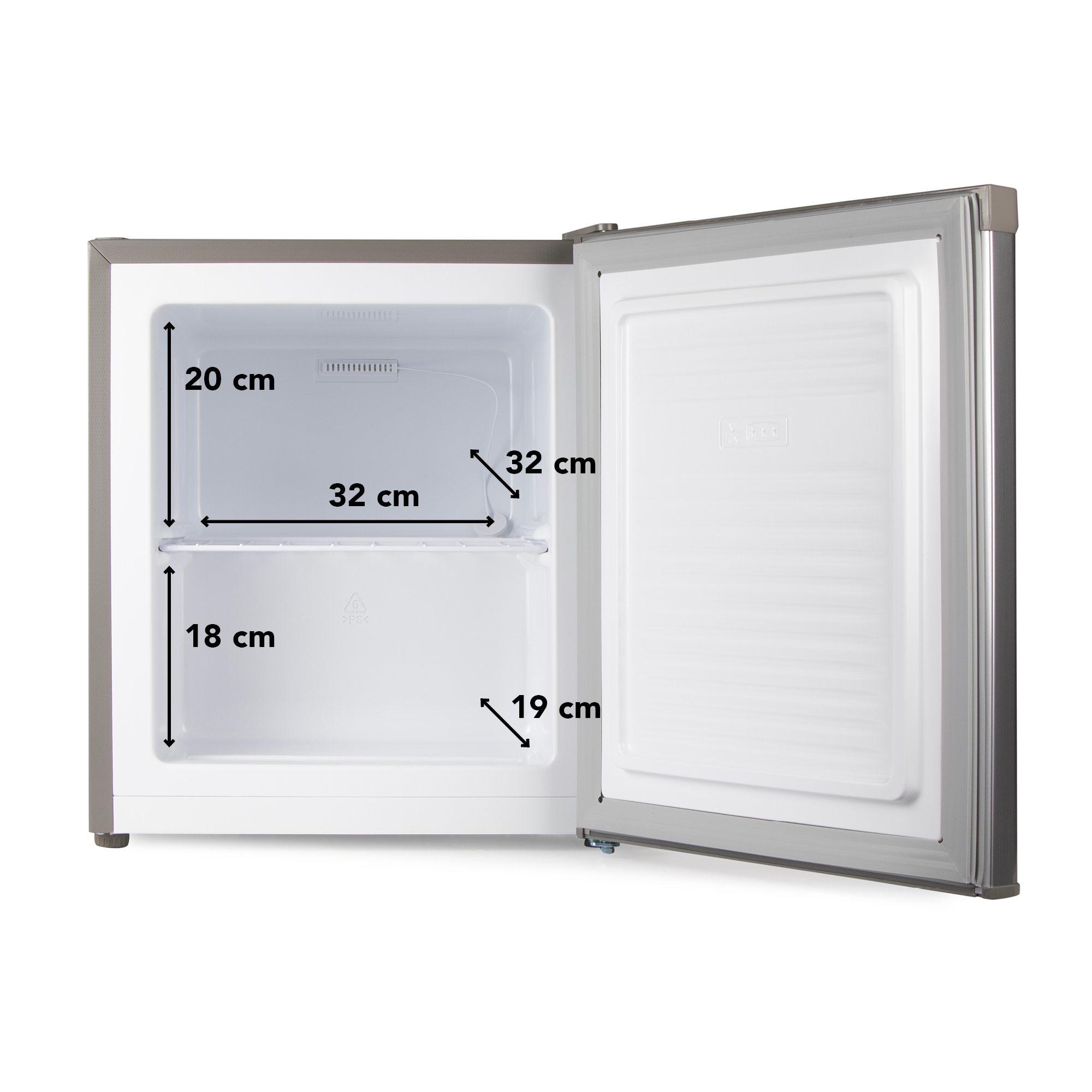 Primo PR116DV 33 liter mini vriezer - Silver