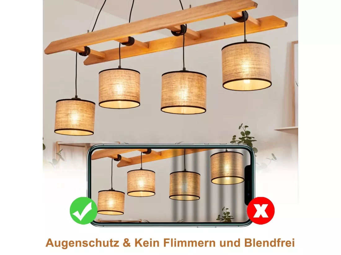 NETTLIFE Lot de 4 ampoules LED E27 blanc chaud vintage T45 4W 2700K style Edison économie d'énergie ampoules en verre