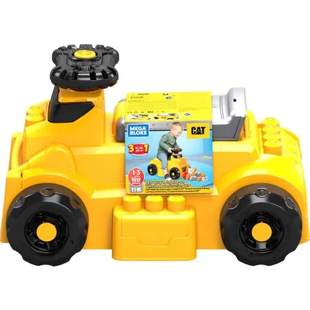 Mattel Mega Bloks CAT Rutschfahrzeug, Bauspielzeug für Kleinkinder