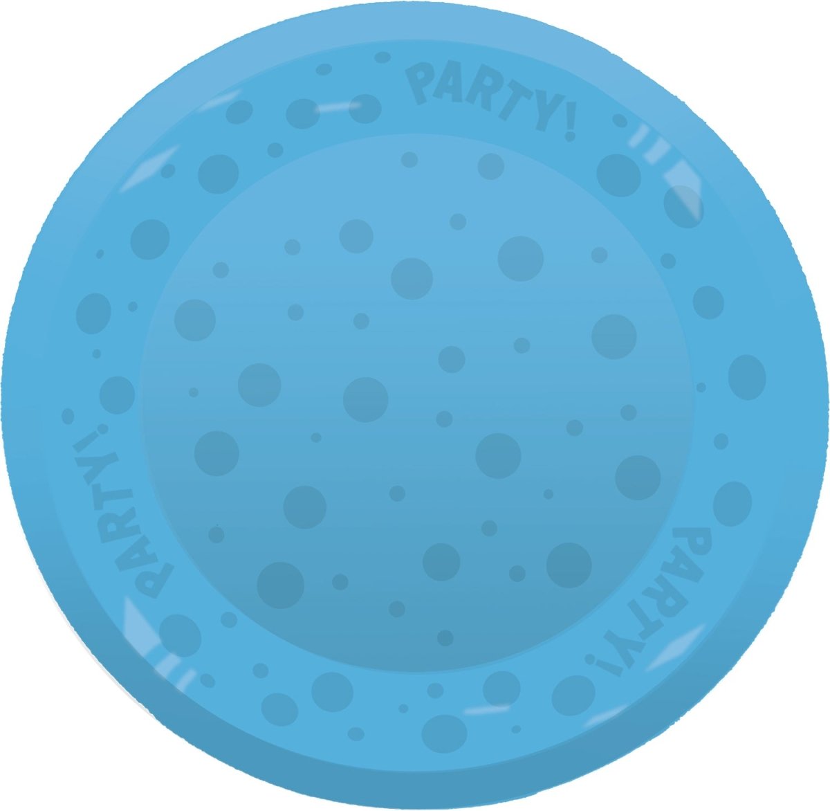 Party Bord Blauw Semi Transparant 21cm