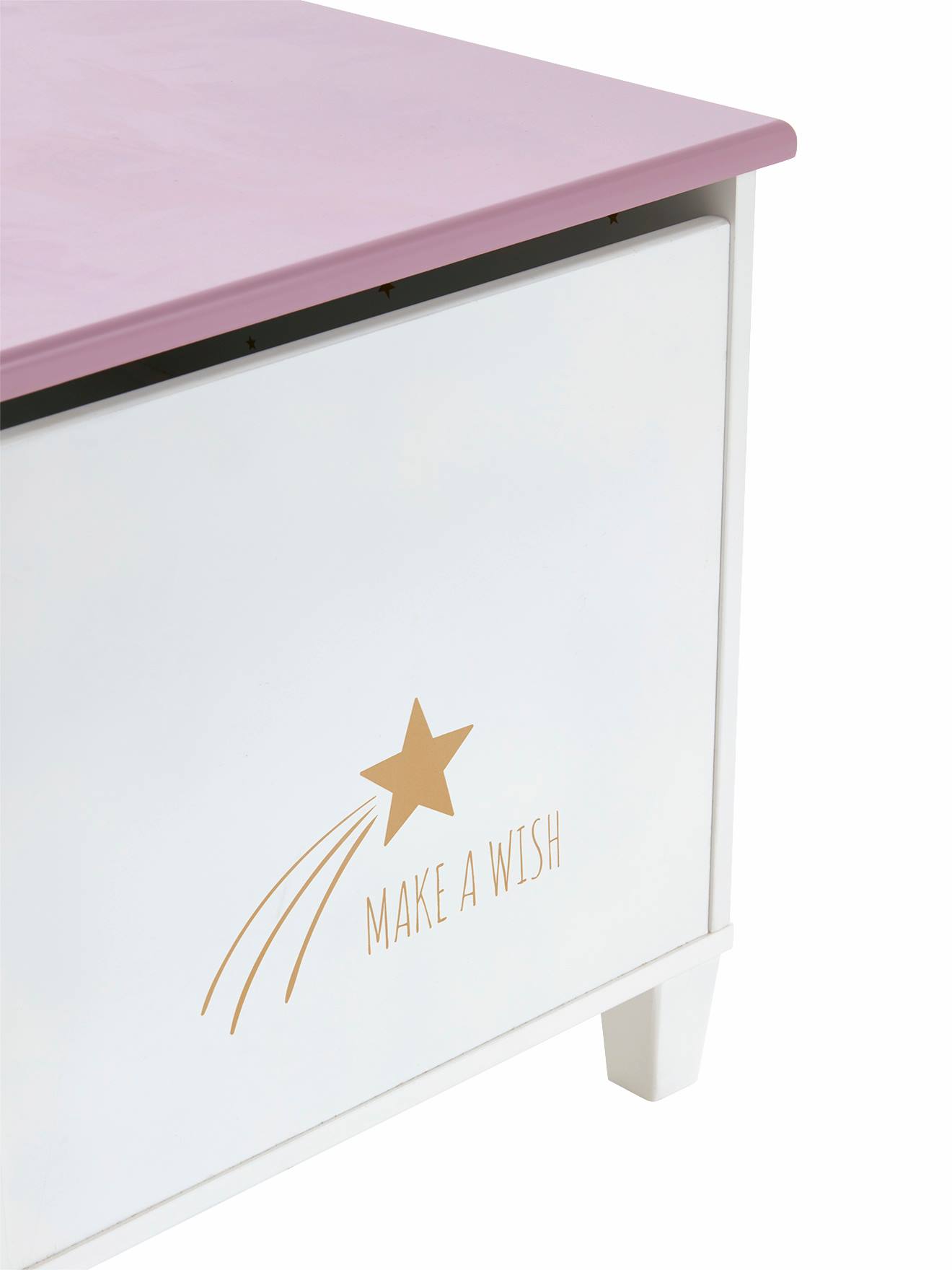 Estojo organizador Make a Wish, branco médio, liso com detalhes decorativos.