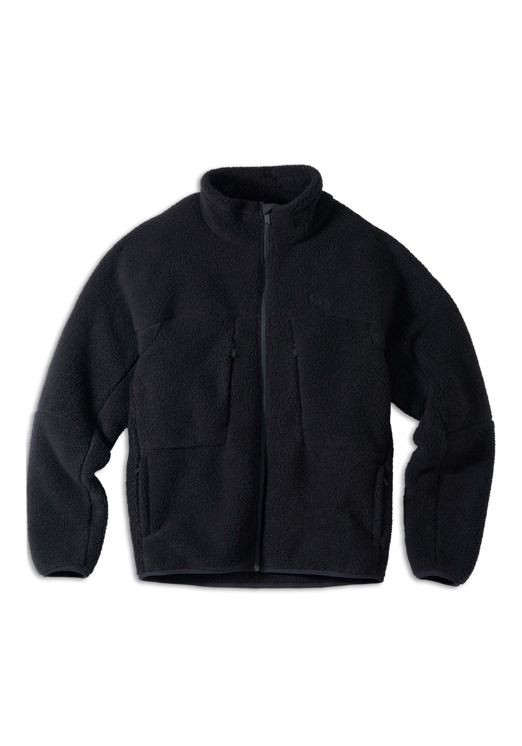 Pinqponq Herren-Fleecejacke Fleece Jacket Peat Black