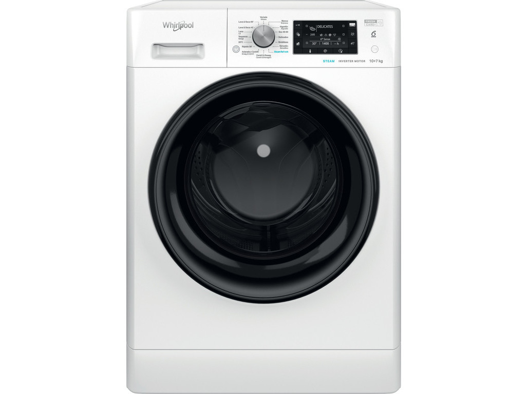 MÁQUINA DE LAVAR E SECAR WHIRLPOOL FFWDD 1074269 BV SPT LAVA 10KG SECA 7KG