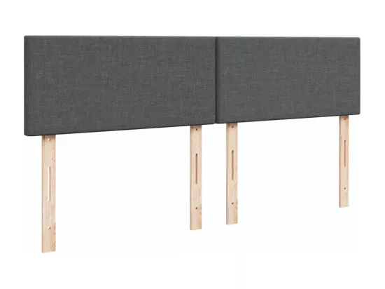 Sommier à lattes de lit avec matelas Gris foncé 180x200cm Tissu
