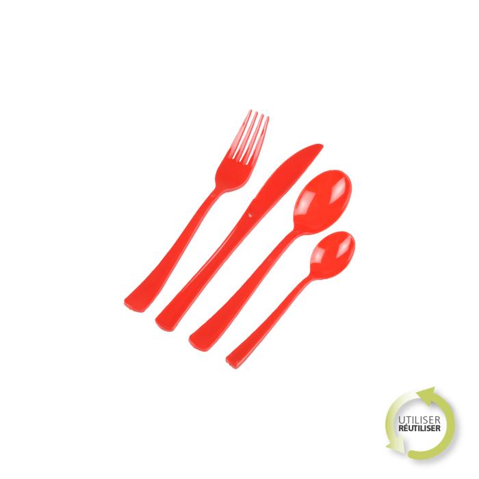 MENAGERE 24 PIECES REUTILISABLES ROUGE