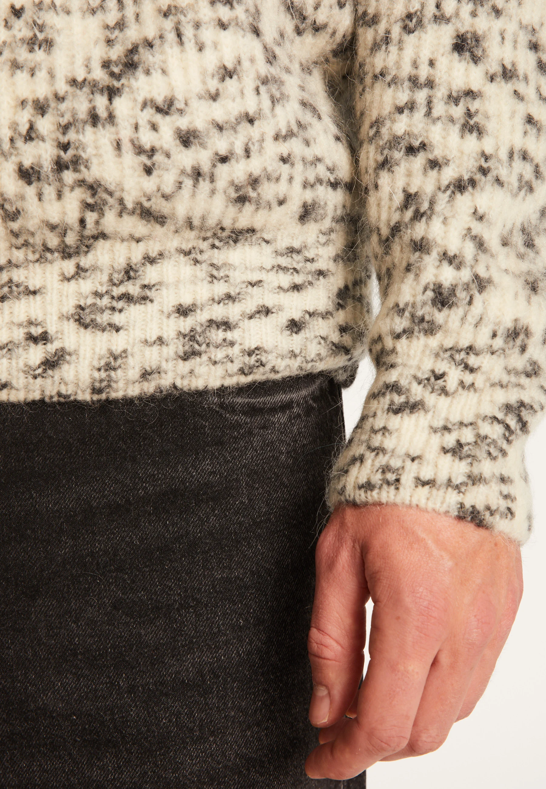 TENESSYAH24 - Pull camionneur unisexe en mohair | Blanc