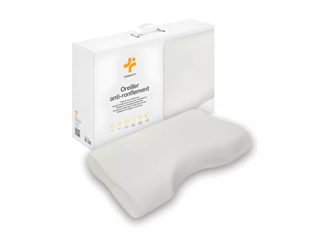 Oreiller Anti-Ronflement - Double Surface de Massage – 57x36x11 - INPHYSIO