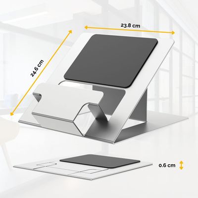 Fellowes Hylyft - Support pour ordinateur portable pliable - réglable en hauteur sans effort - base antidérapante