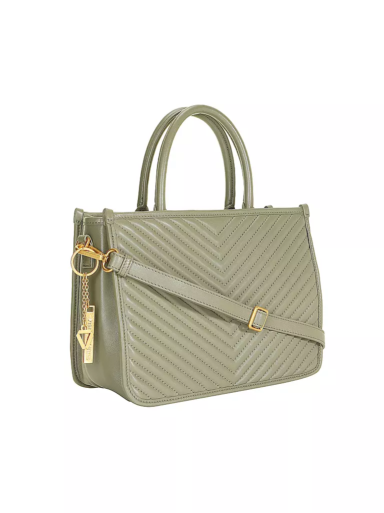LES VISIONNAIRES Ledertasche - Tot Bag LENA QUILTING hellgrün