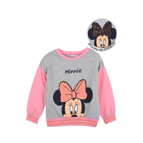 TEAM HEROES  - SWEAT MINNIE MOUSE - Rose / Gris