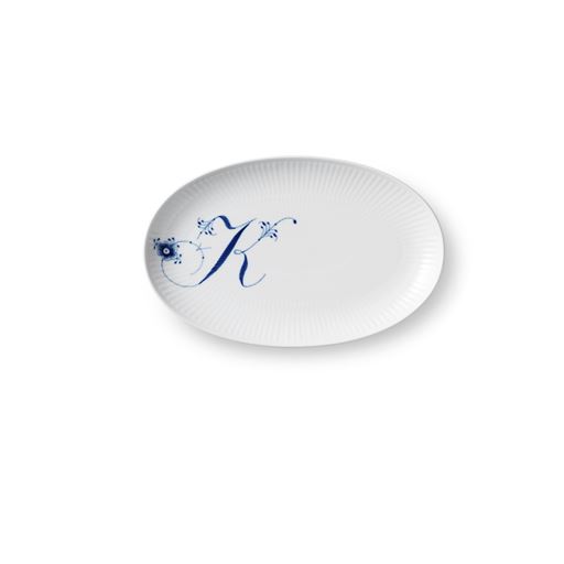 Royal Copenhagen Alfabet Tallerken, K, Ø23 cm