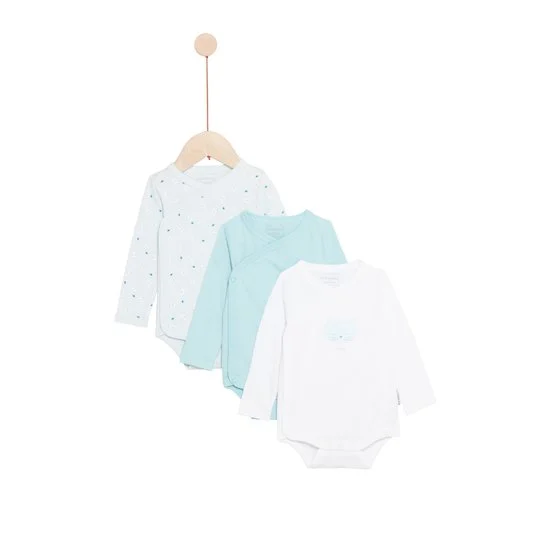 Mes Essentiels Lot 3 Bodies   Imprimé Chat        de               P'tit bisou