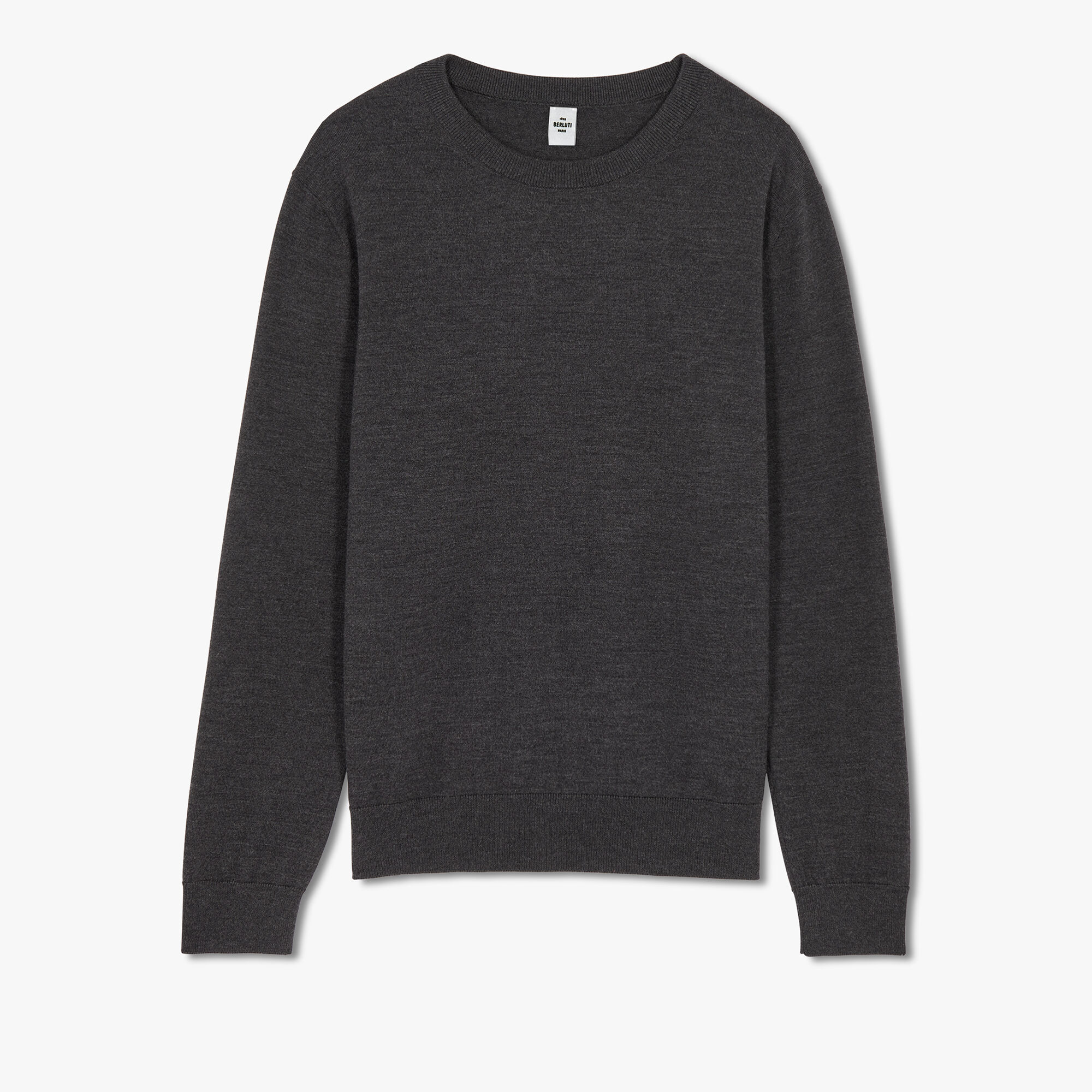 Pull En Laine Avec Details En Cuir