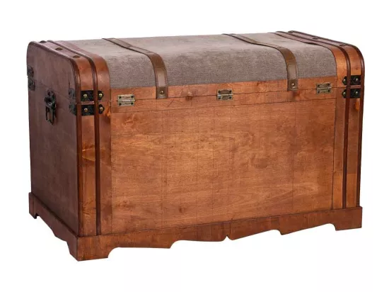 Coffre en bois marron 80x47x49