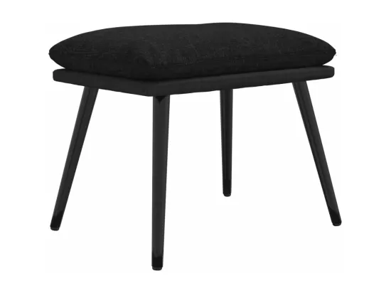Repose-pied Noir 45x29,5x35 cm Tissu et similicuir