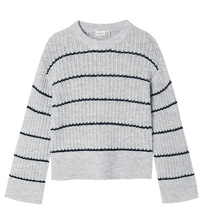 Name It Bluse - Strick - NKfTitina - Light Grey Melange