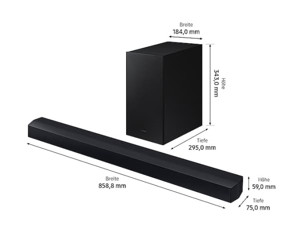 Samsung HW-C460G - Lydplankesystem - 2,1 kanaler - trådløs - Bluetooth - USB - titansvart