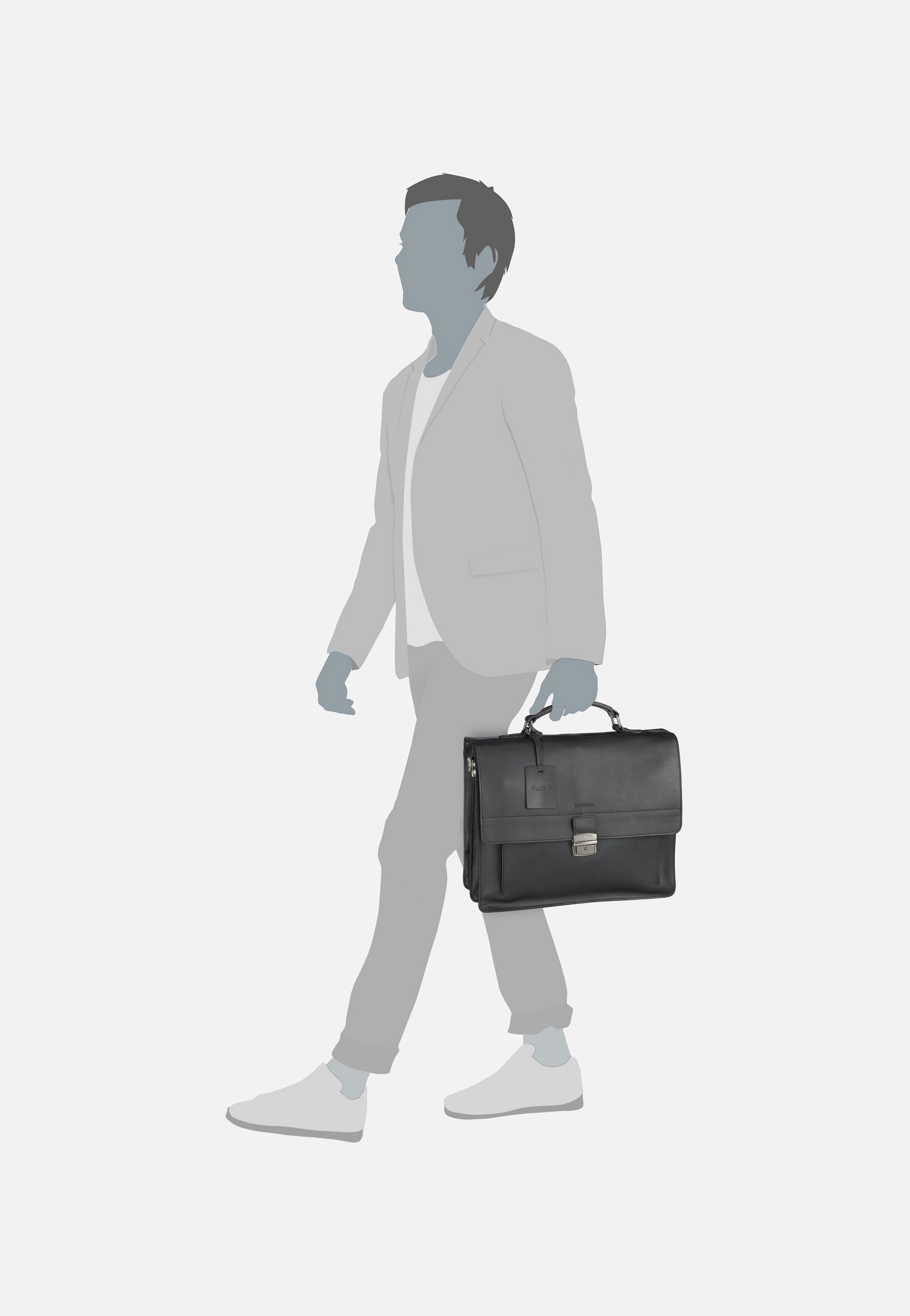 Vintage Scott Briefcase 6378 Black - Aktentasche
