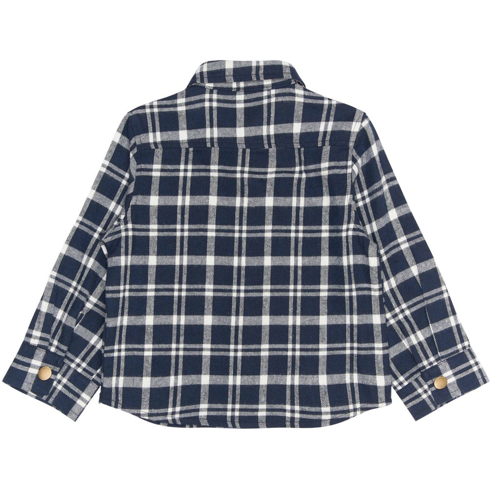 Køb THE NEW Siblings Navy Blazer Check Riggs L_S Flannel Skjorte