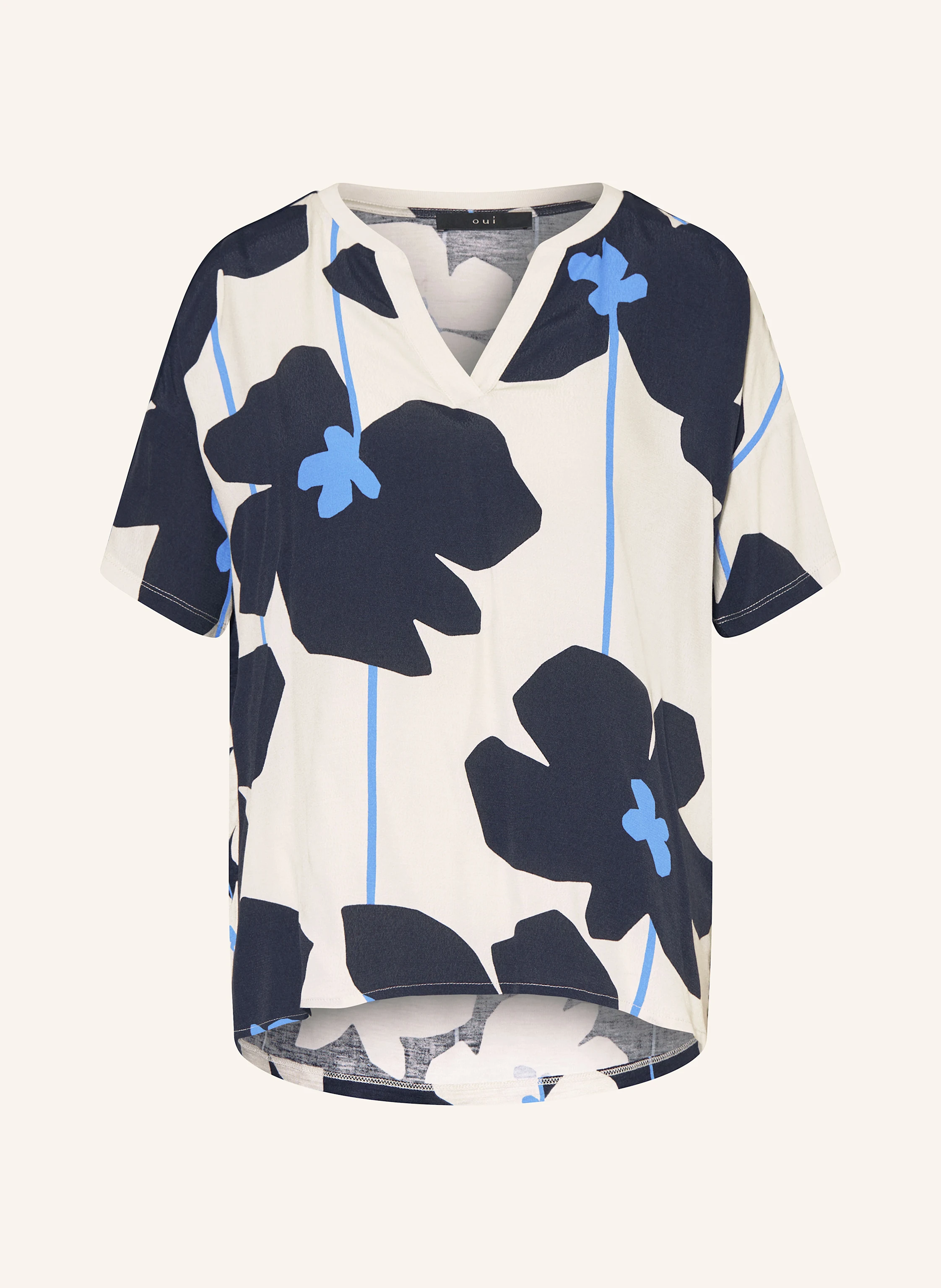 oui Blusenshirt im Materialmix