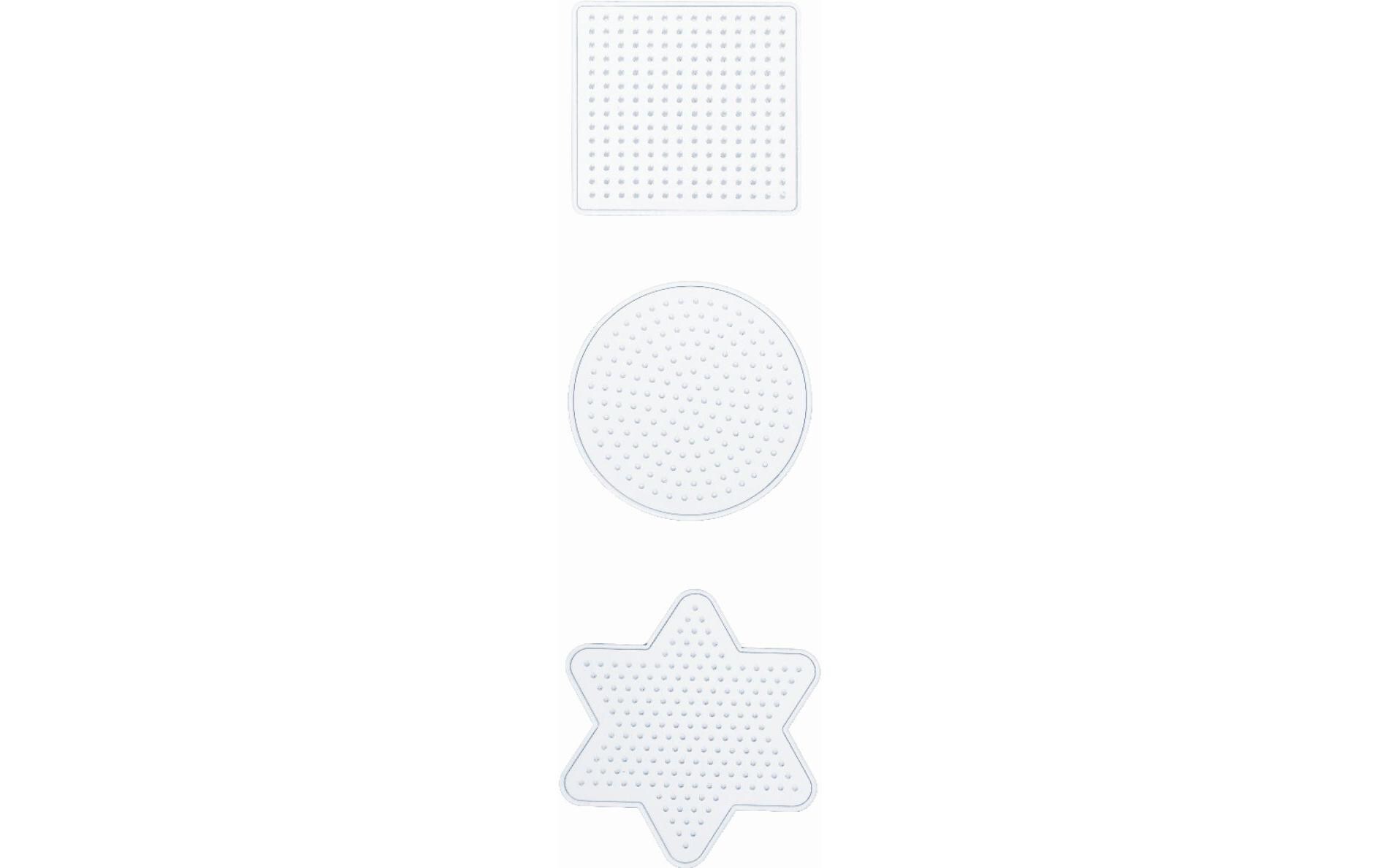 Bügelperlen Platten Stiftplatten-Set WeissSteckplatten-Set