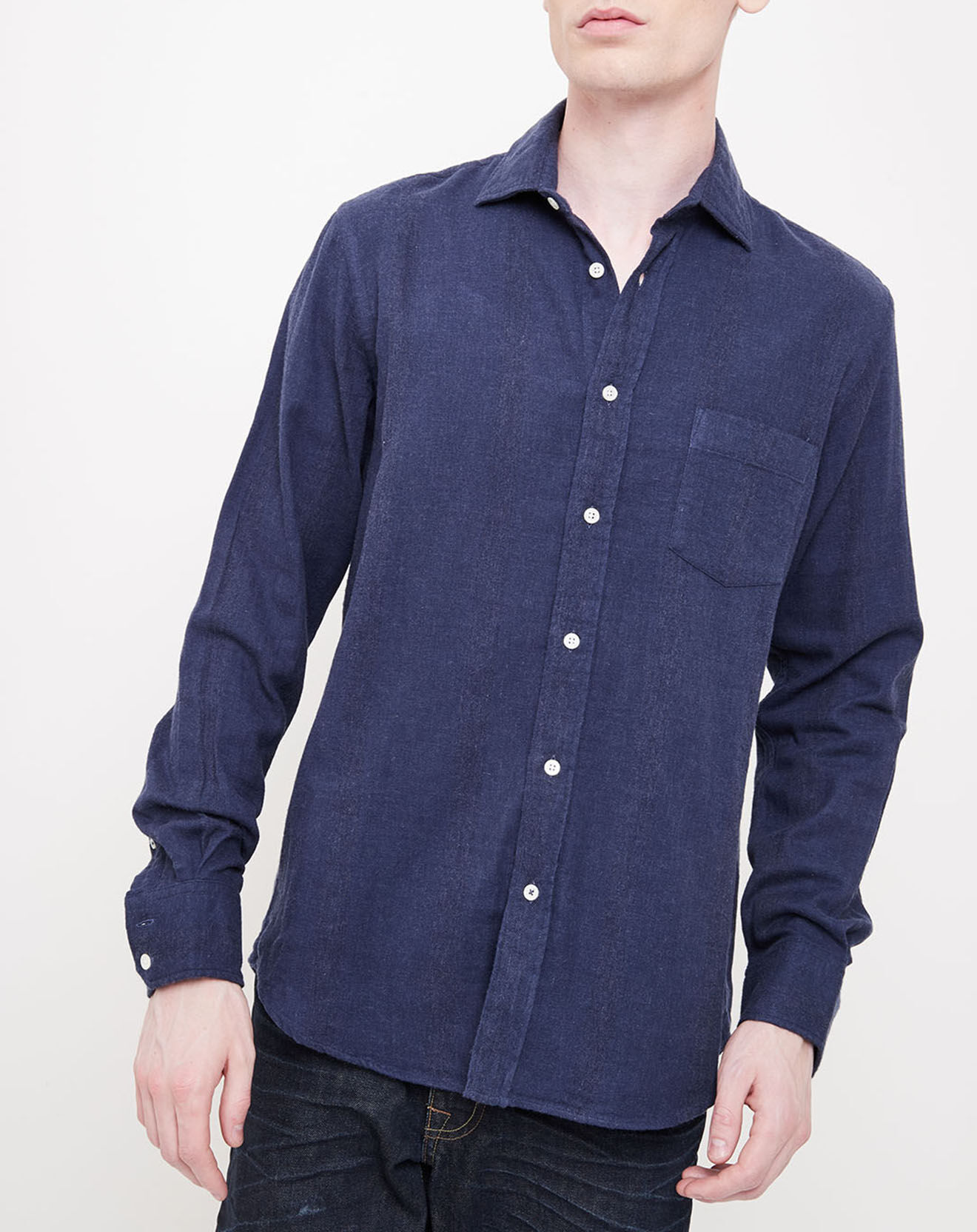 Hartford Chemise regular Paul bleu marine