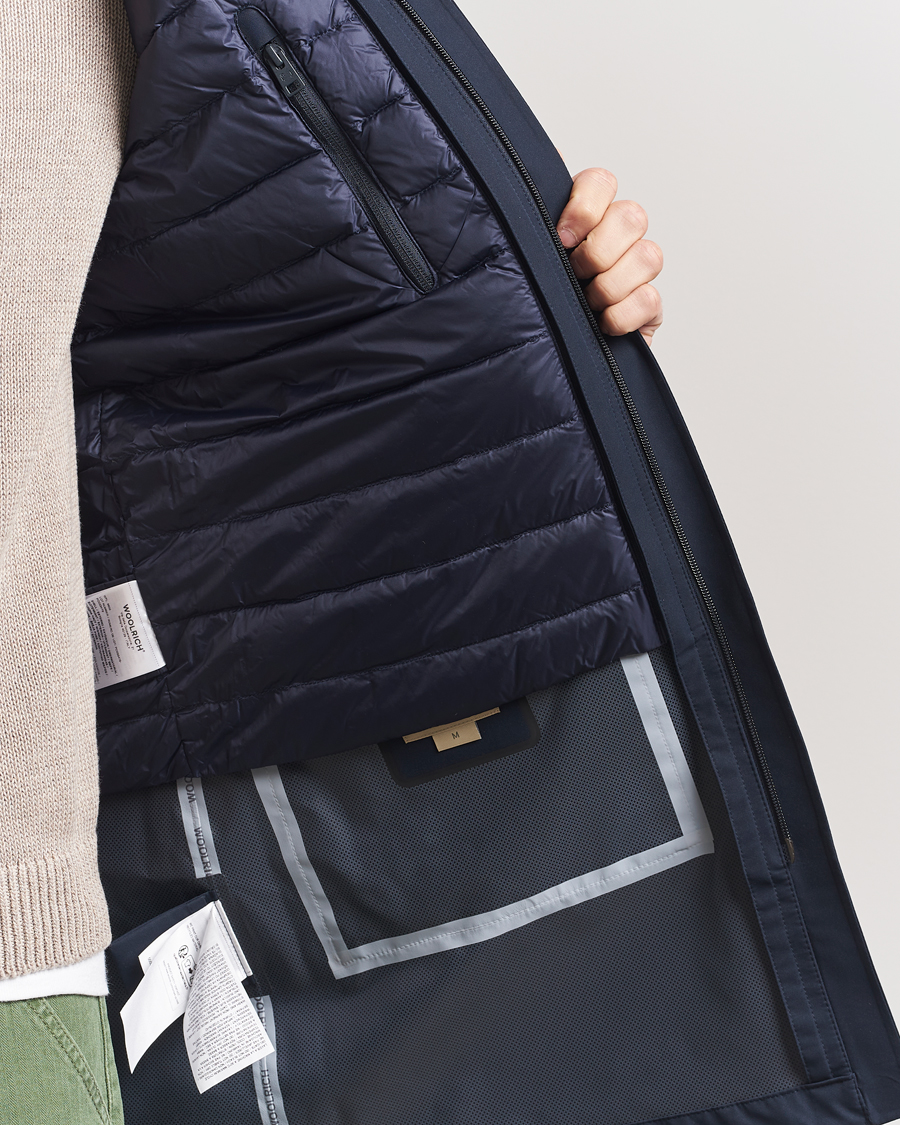 Woolrich Two Layer 2 in 1 Carcoat Melton Blue