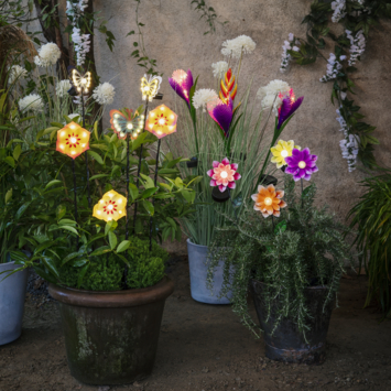 Solar LED tuinsteker bloem op zonne-energie, per stuk