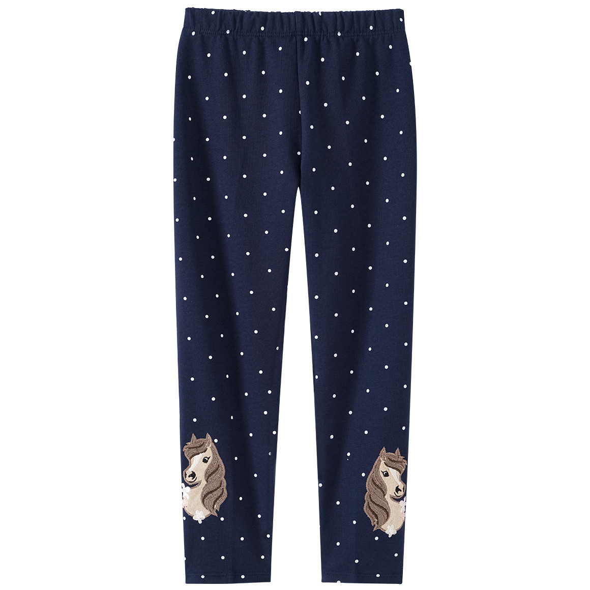 Topolino Mädchen Leggings mit Pferde-Applikation dunkelblau