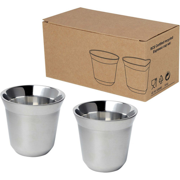 PF Concept 100804 - Ensemble Tasses Espresso Inox Double Paroi 80 ml
