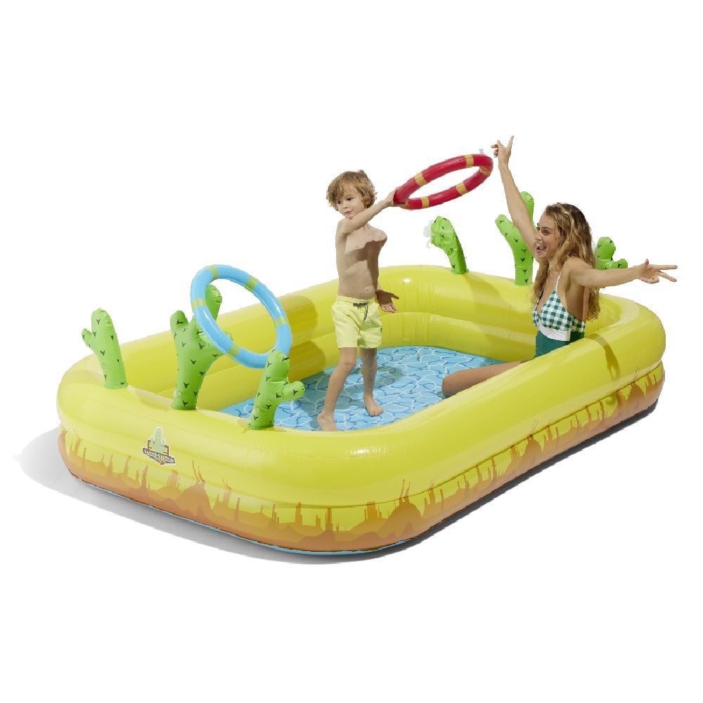 Piscinette Catch cactus gonflable avec cerceau x3 L260x175xH82cm