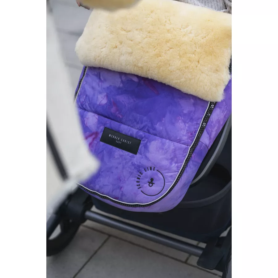 Werner Christ Baby Lammfellfußsack FLIMS ICONIC LINE Batik-Violet