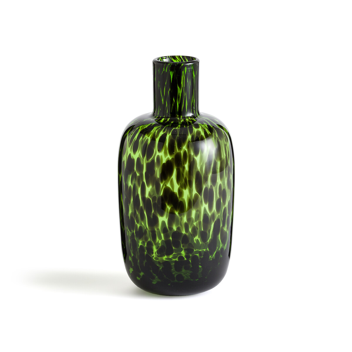 LA REDOUTE INTERIEURS<br>Vaso manchado em vidro Alt.30 cm, Fauvita