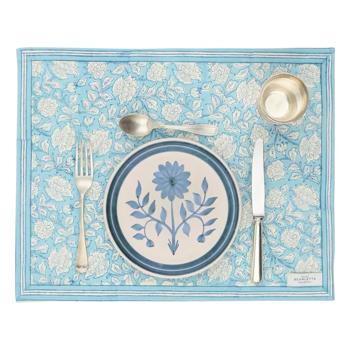 Scarlette Ateliers Set de table Azur | Bleu ciel