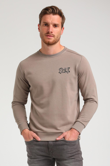 Gabbiano taupe heren sweater
