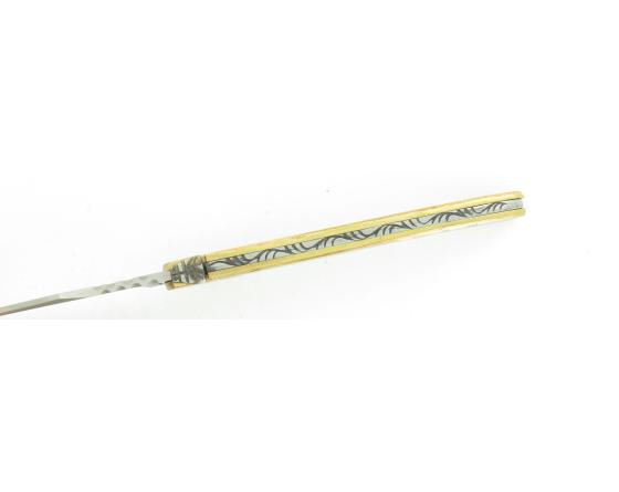 Laguiole - Inox - Manche Laiton Couteau de poche par Coursolle