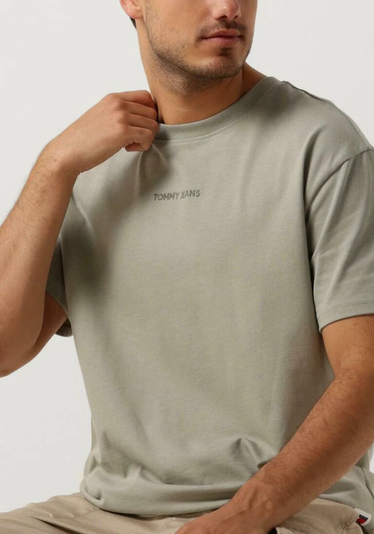 TOMMY JEANS groene tommy jeans t-shirt tjm reg s new classics tee ext