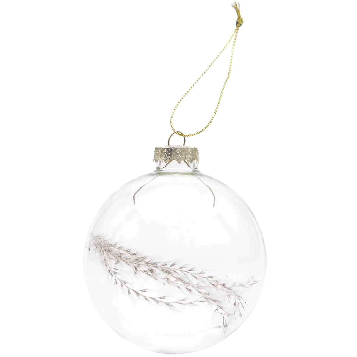Boule en verre décorative naturelle - fleur séchée - 8 cm Rico Design