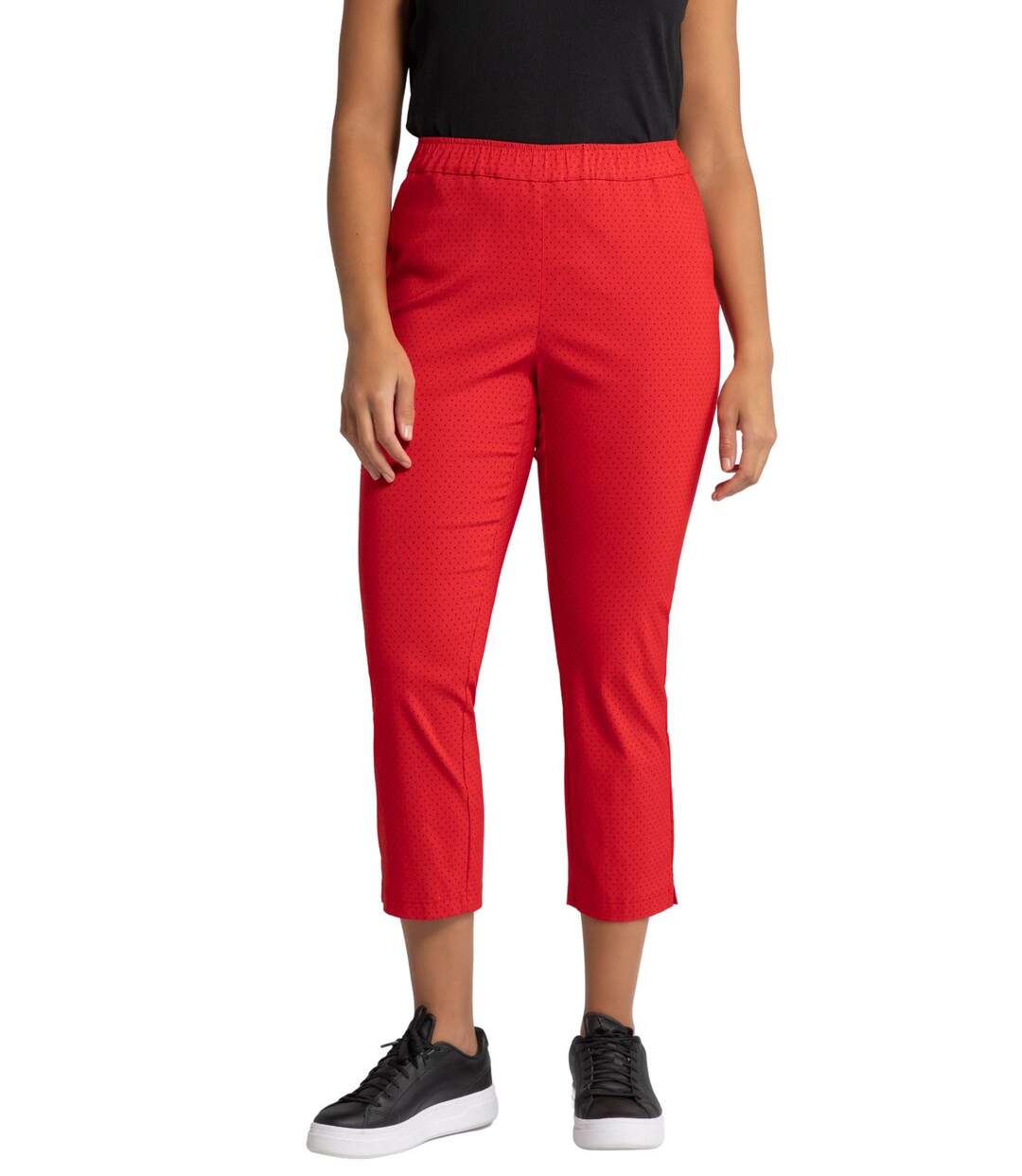 ULLA POPKEN Pantalon bengali Sienna points jambe étroite stretch rouge