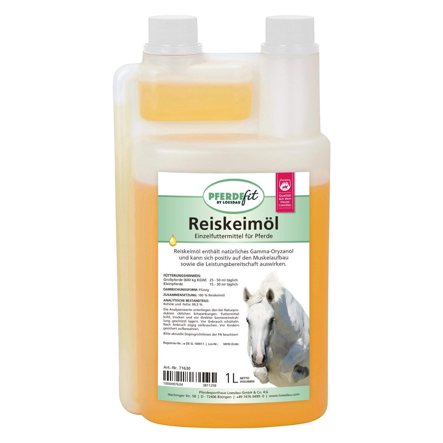 PFERDEfit by Loesdau Reiskeimöl  - 1 Liter