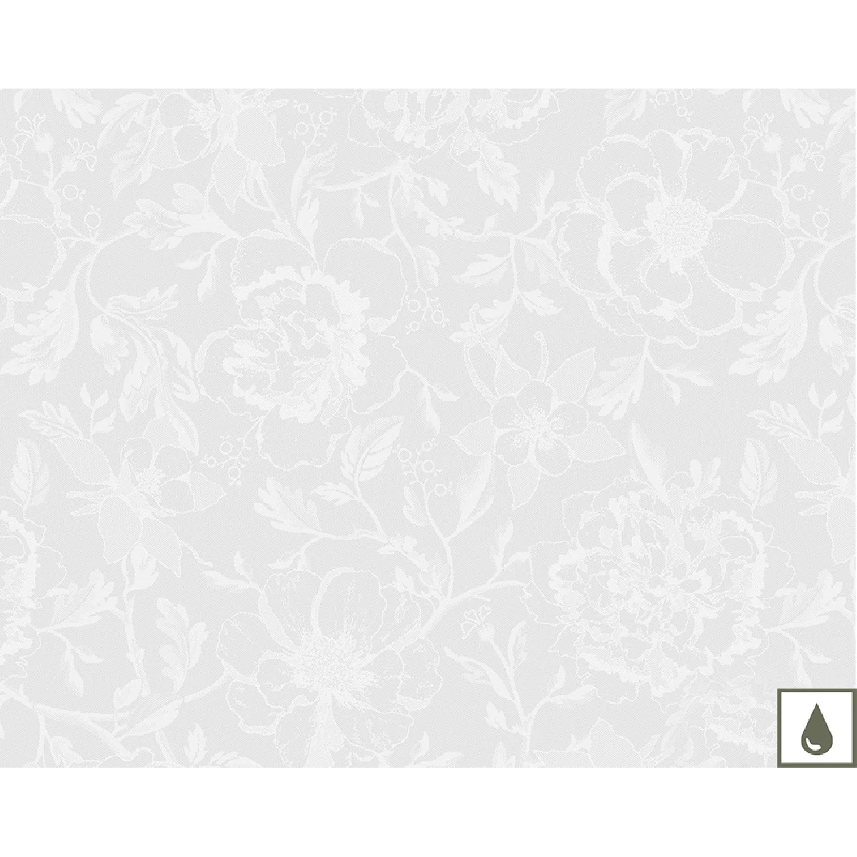 Set enduit imperméable pur coton blanc 40X50 Garnier Thiebaut