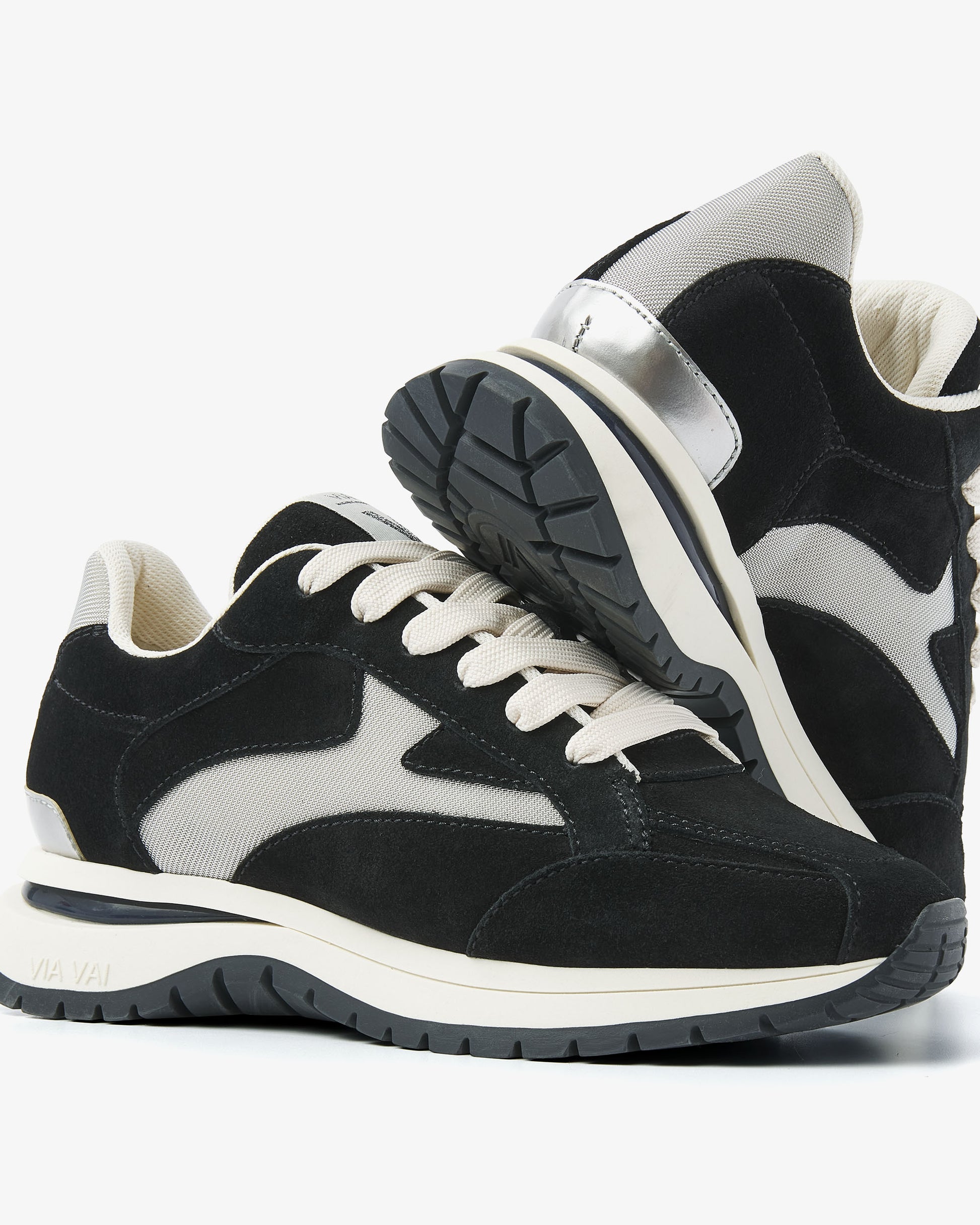 VIA VAI zwarte dames sneakers Usher Riggs