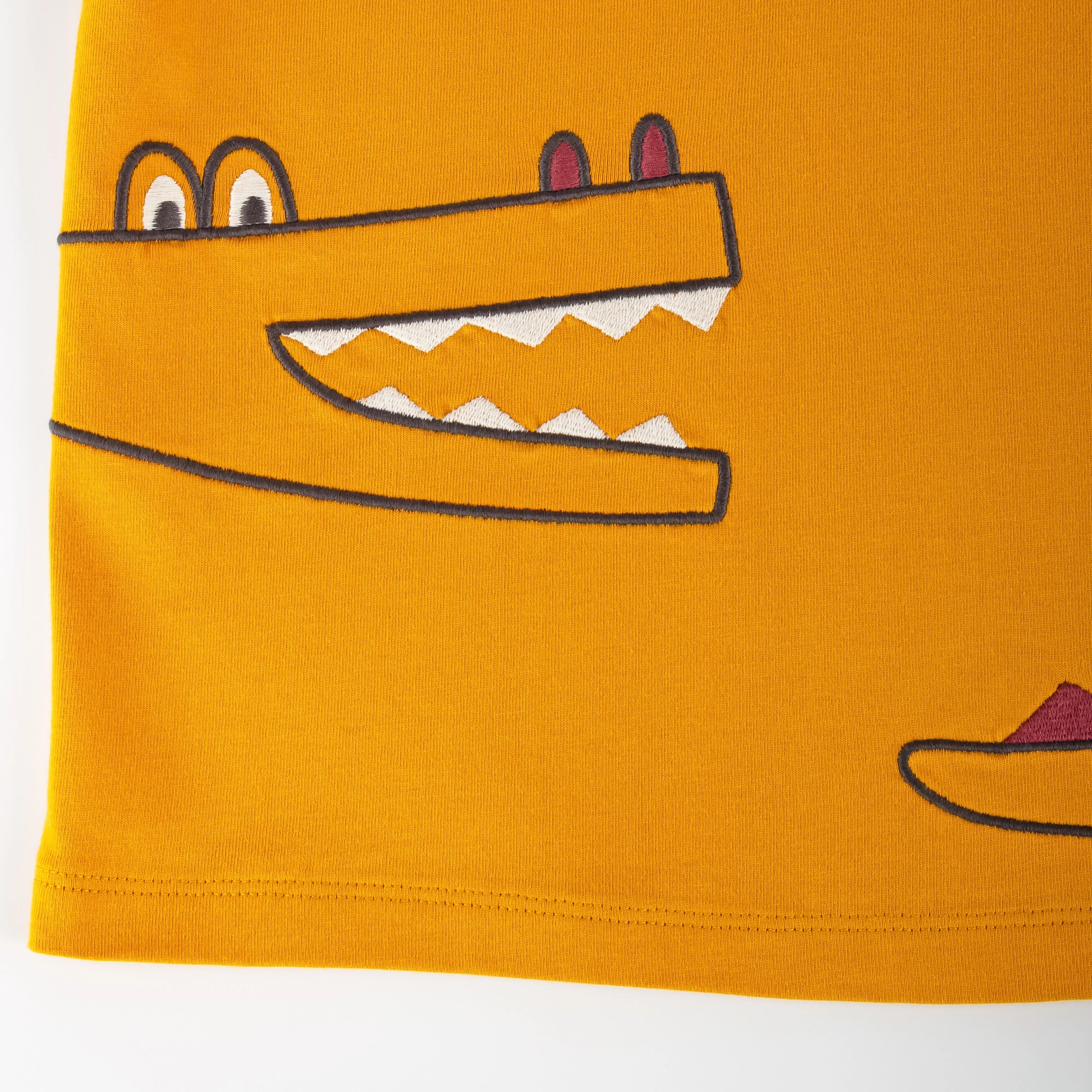 T-Shirt M - WILD CROCODILE in gelb