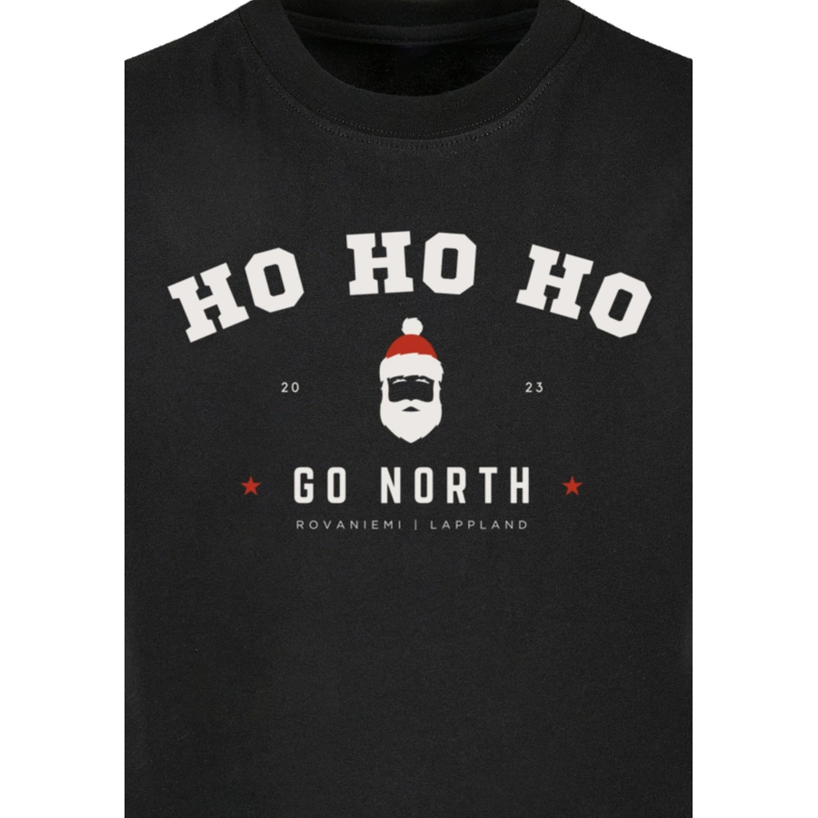 F4NT4STIC Basic Kids Tee Ho Ho Ho Santa Claus Weihnachten schwarz