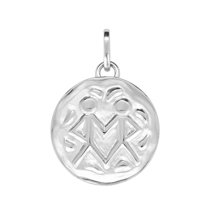 Pendentif mixte - Argent 925 - Signe Astrologique - Gémeaux