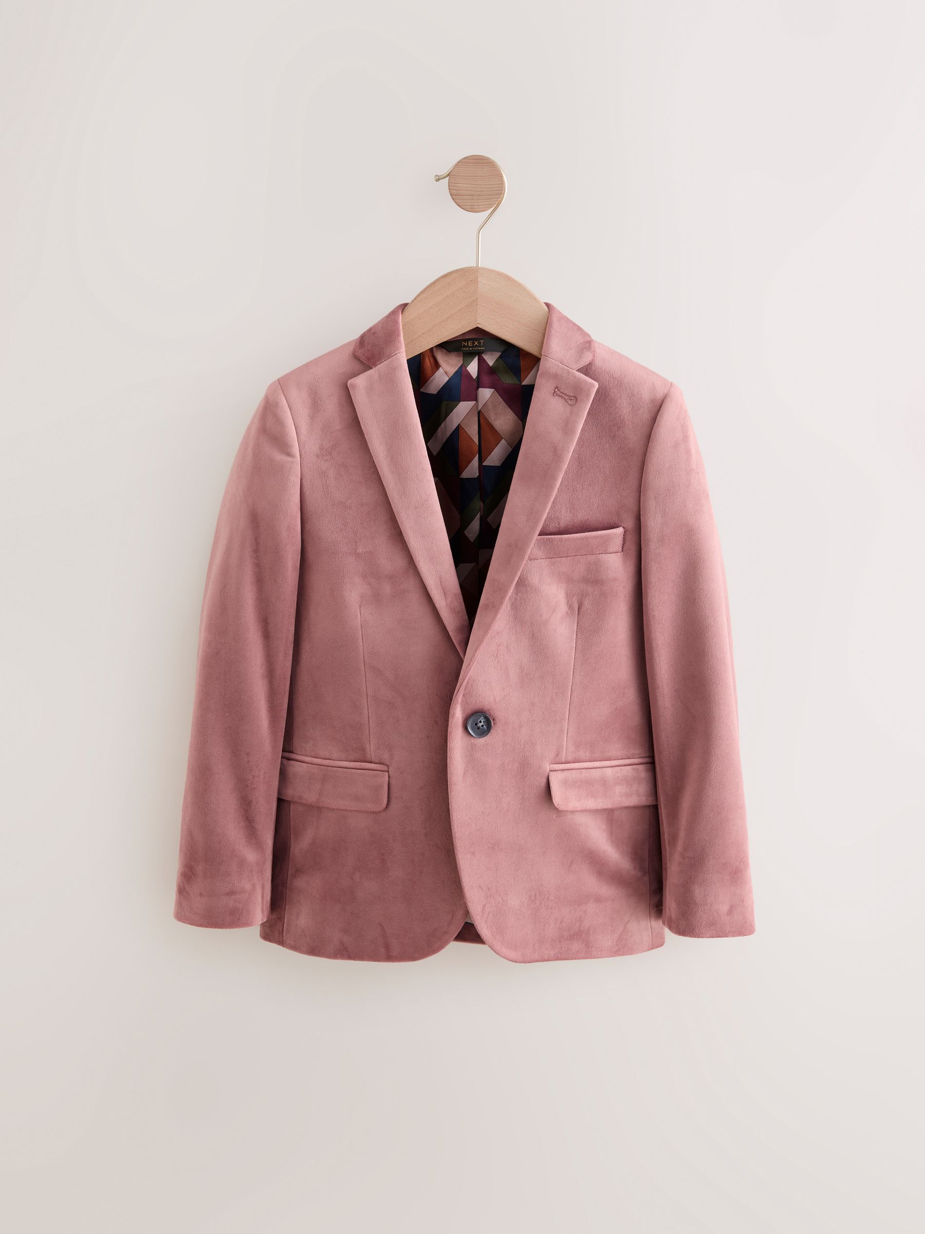 Lichtroze - Fluwelen blazer (3 - 16 jr)