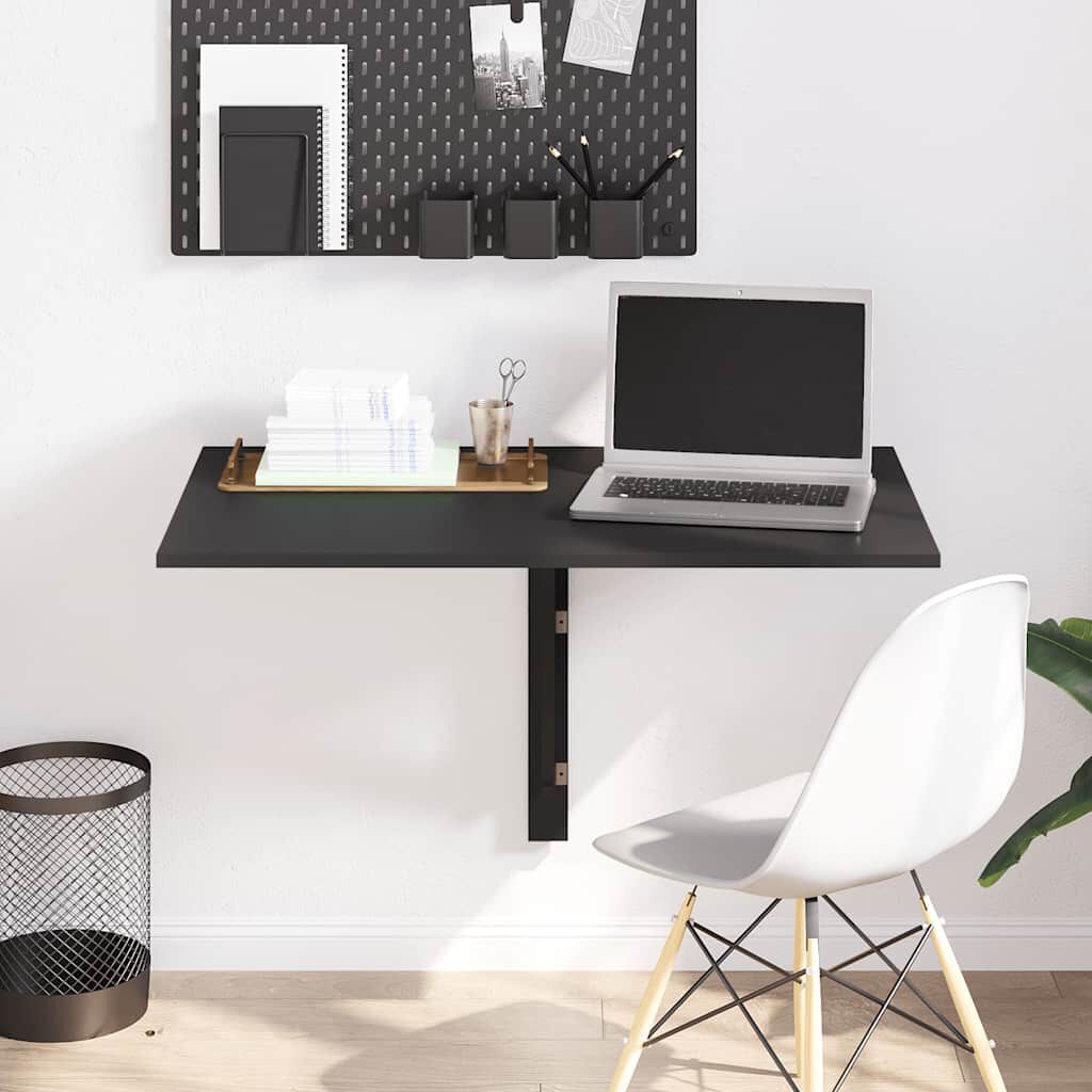 vidaXL Salontafel inklapbaar zwart 100x60x56 cm